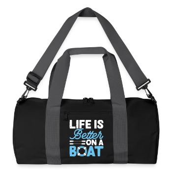 Kayak Kayaker Gifts Water Sports Outfits - Recycled Duffel Bag - black/graphite grey - Front