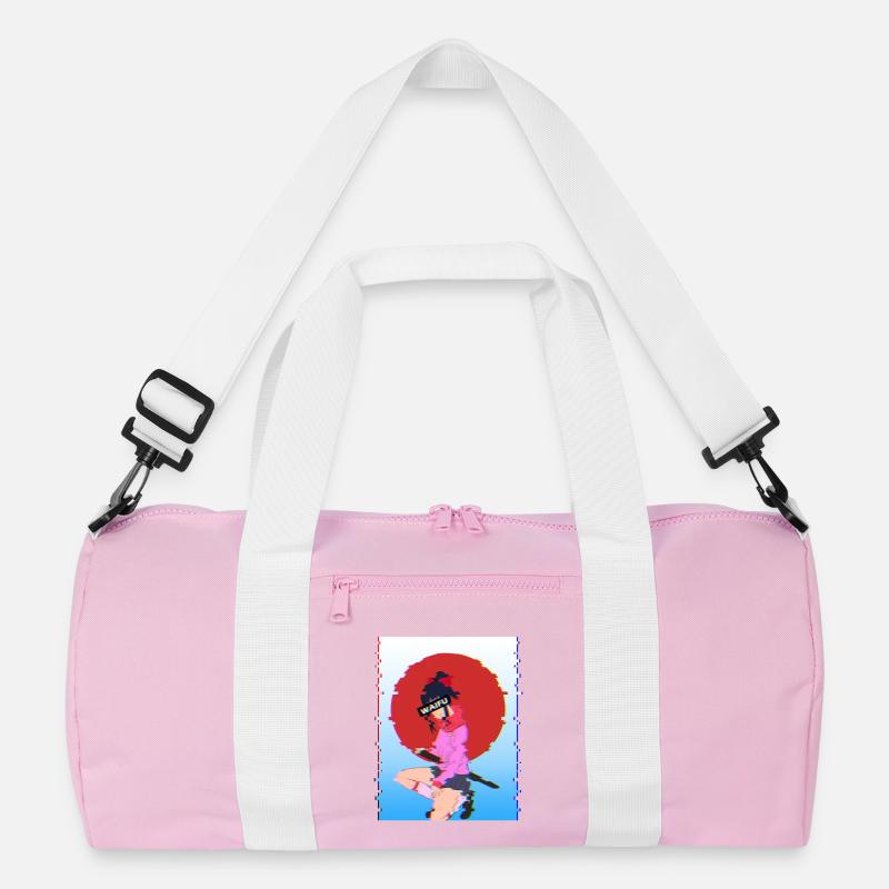 Glitch Samurai Waifu: Vaporwave-Ästhetik Recycelte Duffel Bag
