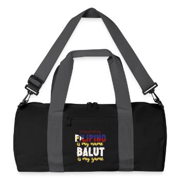 Balut Phillippinen Filipino Is My Name - Recycelte Duffel Bag - Schwarz/Graphitgrau - Vorne