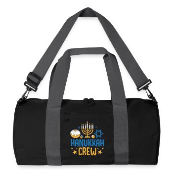 Hanukkah - Recycled Duffel Bag - black/graphite grey - Front