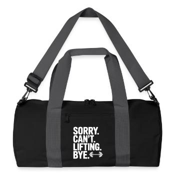 Pardon. Ne. Levage. Au revoir. - Sac de sport recyclé - noir/gris graphite - Devant