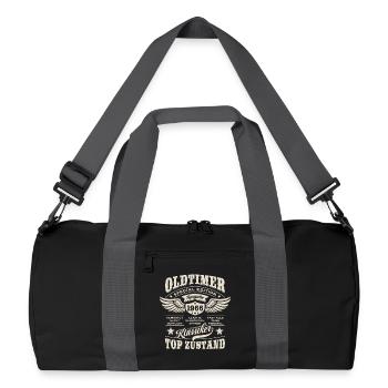 Oldtimer Modell 1966 | Geburtstag Geschenk - Recycelte Duffel Bag - Schwarz/Graphitgrau - Vorne