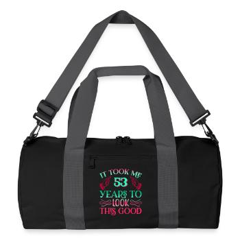 Il a fallu 53 ans pour être aussi beau - Sac de sport recyclé - noir/gris graphite - Devant