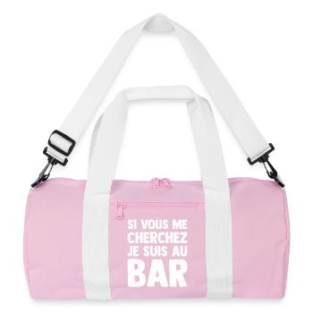 Humour Bar Bistrot Apéro Beauf Alcoolique Drôle - Sac de sport recyclé - rose/blanc - Devant