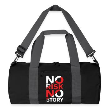 No Risk No Story - Recycled Duffel Bag - black/graphite grey - Front