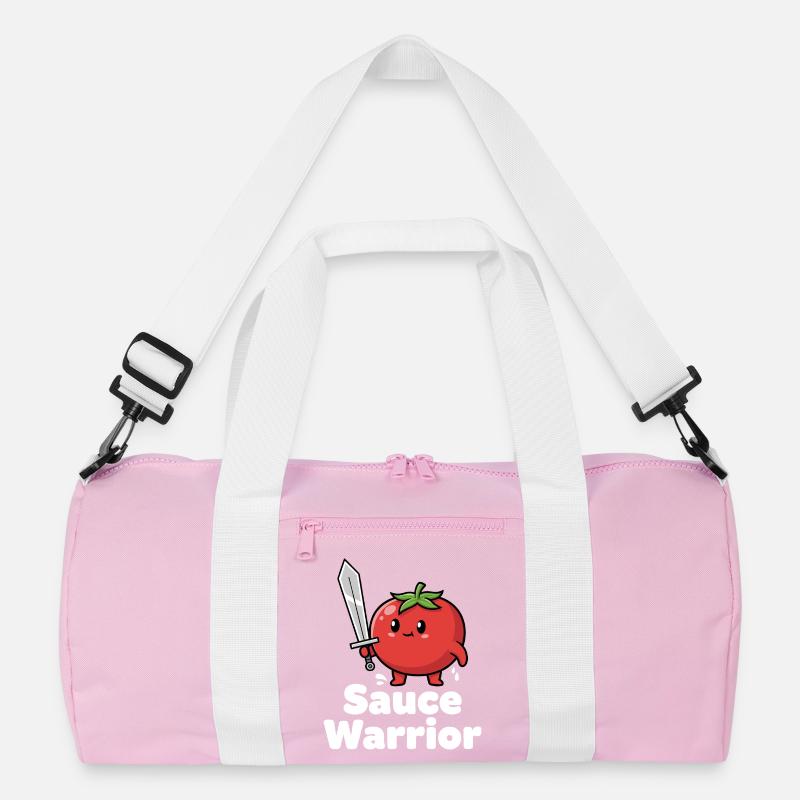Tomato Warrior with Sword Recycled Duffel Bag