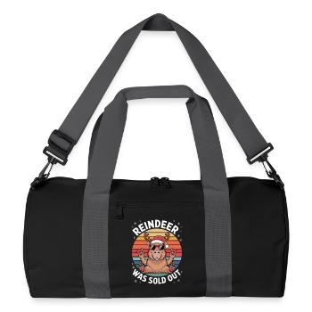 Reindeer was sold out Funny Christmas motif - Recycled Duffel Bag - black/graphite grey - Front