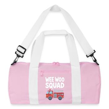 Divertissement en voiture de camion de pompiers de la Wee Woo Squad - Sac de sport recyclé - rose/blanc - Devant