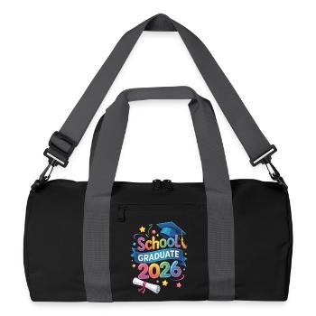 Citation du diplômé 2026 - Sac de sport recyclé - noir/gris graphite - Devant