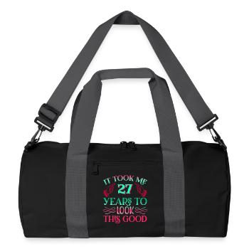 Il a fallu 27 ans pour être aussi beau - Sac de sport recyclé - noir/gris graphite - Devant
