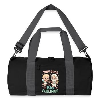 Antike Liebesmythologie Romantik Vintage - Recycelte Duffel Bag - Schwarz/Graphitgrau - Vorne