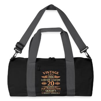20e anniversaire Année 2006 - Sac de sport recyclé - noir/gris graphite - Devant