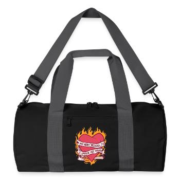 Wife of a farmer Mother - Recycled Duffel Bag - black/graphite grey - Front