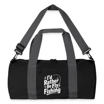 I’d Rather be Fly Fishing - Recycled Duffel Bag - black/graphite grey - Front