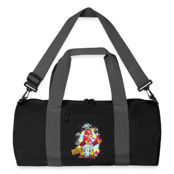 CHEF WICHTEL Dab Graffiti Männlich Xmas - Recycelte Duffel Bag - Schwarz/Graphitgrau - Vorne