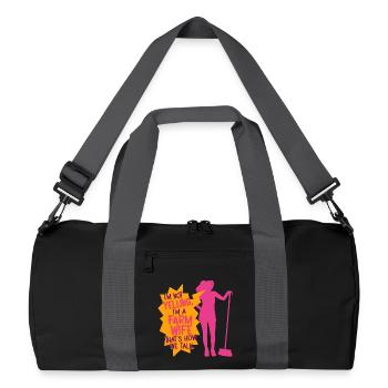 Wife of a farmer Mother - Recycled Duffel Bag - black/graphite grey - Front