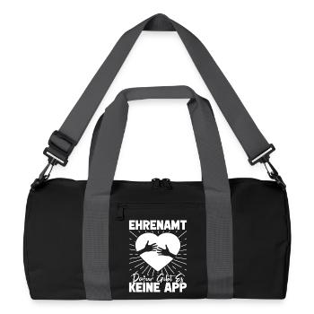 Social Worker Volunteer No App - Recycled Duffel Bag - black/graphite grey - Front