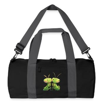 Gottesanbeterinnen Gottesanbeterin - Recycelte Duffel Bag - Schwarz/Graphitgrau - Vorne