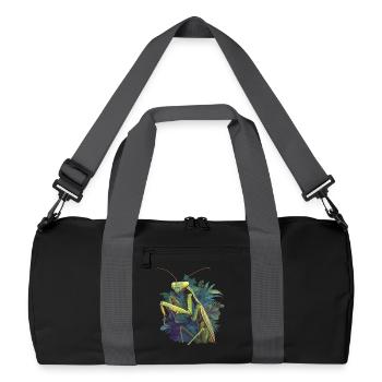 Gottesanbeterinnen Gottesanbeterin - Recycelte Duffel Bag - Schwarz/Graphitgrau - Vorne