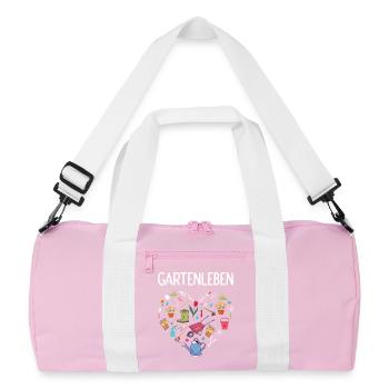 Garden Gardening Hobby Gardener Allotment Garden Funny - Recycled Duffel Bag - pink/white - Front