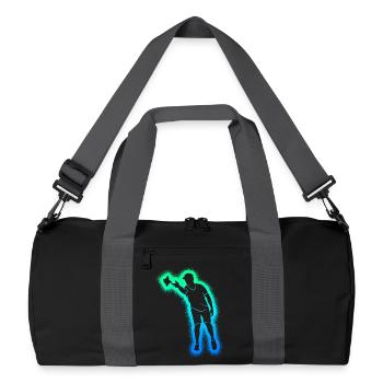 Cornholespieler Kinder Jungen Herren Cornhole - Recycelte Duffel Bag - Schwarz/Graphitgrau - Vorne