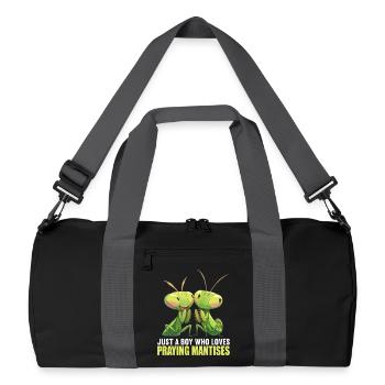 Gottesanbeterinnen Gottesanbeterin - Recycelte Duffel Bag - Schwarz/Graphitgrau - Vorne