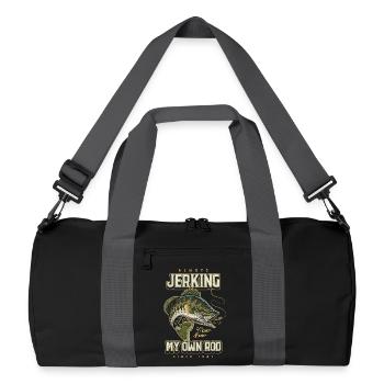 Toujours en train de branler ma canne Pêche drôle Né en 1987 - Sac de sport recyclé - noir/gris graphite - Devant
