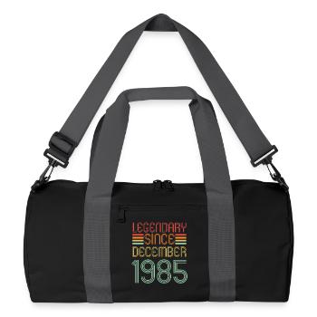 Legendary since December 1985, Retro, Birthday - Recycled Duffel Bag - black/graphite grey - Front