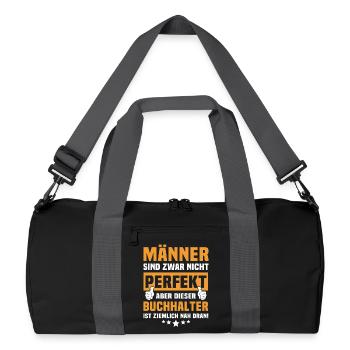 Expressions drôles de comptable - Sac de sport recyclé - noir/gris graphite - Devant