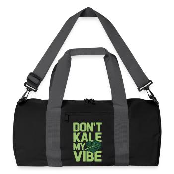 Nutritionniste, ne mets pas de chou kale, mon coach santé Vibe - Sac de sport recyclé - noir/gris graphite - Devant