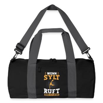 Vacances à la mer du Nord QUAND SYLT M’APPELLE JE DOIS Y ALLER - Sac de sport recyclé - noir/gris graphite - Devant