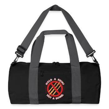 Anti-cavalerie de loisirs : tenir les rênes, pas la cheville - Sac de sport recyclé - noir/gris graphite - Devant