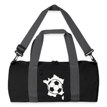 Carte de football français - Sac de sport recyclé - noir/gris graphite - Devant