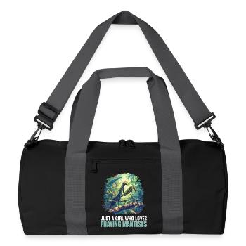 Gottesanbeterinnen Gottesanbeterin - Recycelte Duffel Bag - Schwarz/Graphitgrau - Vorne