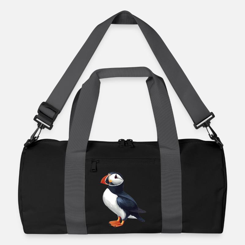 Puffin Papageientaucher - Recycelte Duffel Bag - Schwarz/Graphitgrau