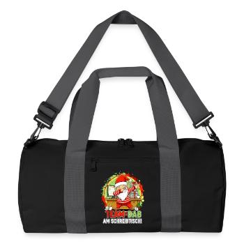 ÉQUIPE À LA TABLE DE BUREAU GNOME BUREAU DE BUREAU DE NOËL - Sac de sport recyclé - noir/gris graphite - Devant