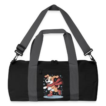Plaisir de patinage en hiver - Sac de sport recyclé - noir/gris graphite - Devant