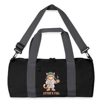 Rôti du matin - Sac de sport recyclé - noir/gris graphite - Devant