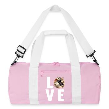 Puffin Papageientaucher - Recycelte Duffel Bag - Rosa/Weiß - Vorne