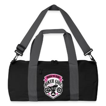 Biker Girl Motorcycle Shield - Recycelte Duffel Bag - Schwarz/Graphitgrau - Vorne