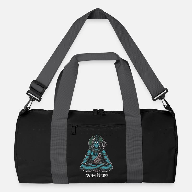 Über Namah Shivaya - Recycelte Duffel Bag - Schwarz/Graphitgrau