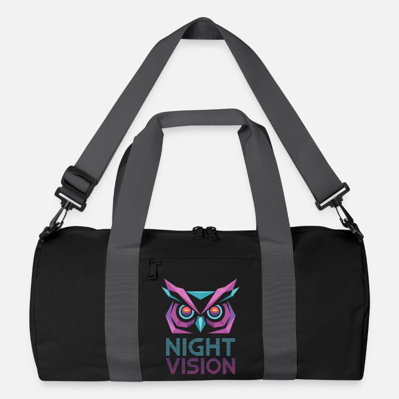Night Vision Eule Retro Cyberpunk Recycelte Duffel Bag