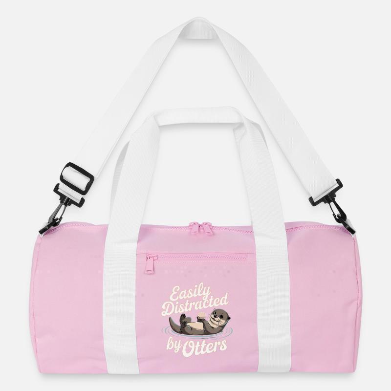 Easily Distracted by Otters Recycled Duffel Bag