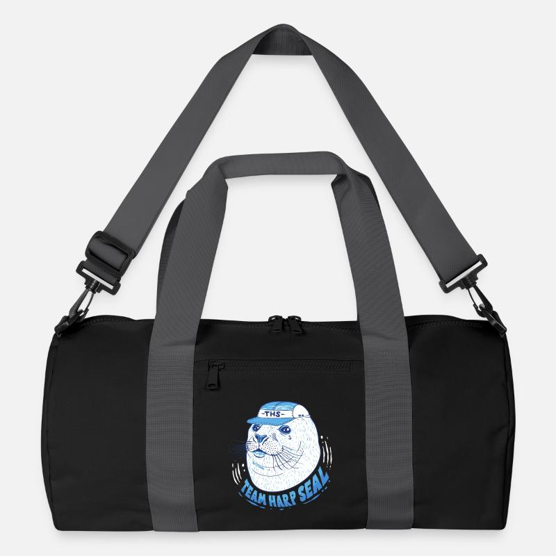 Sattelrobbe Robben Team Harp Seal Recycelte Duffel Bag