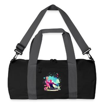 Femme de water-polo, joueuse de water-polo, sport de water-polo - Sac de sport recyclé - noir/gris graphite - Devant