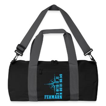 Baltic Sea Island FEHMARN Souvenier Funny - Recycled Duffel Bag - black/graphite grey - Front