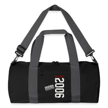 19e anniversaire Original décembre 2006 - Sac de sport recyclé - noir/gris graphite - Devant