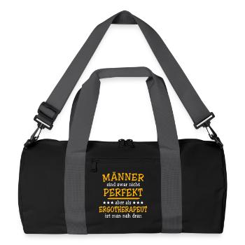 Occupational Therapist Sayings - Recycled Duffel Bag - black/graphite grey - Front