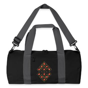 Chinesisches Neujahr Chinesisches Tierkreis Tierzeichen Lunar - Recycelte Duffel Bag - Schwarz/Graphitgrau - Vorne