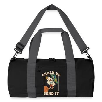 Inscris la craie Envoie ça Grimpe Bloc Plaisir - Sac de sport recyclé - noir/gris graphite - Devant